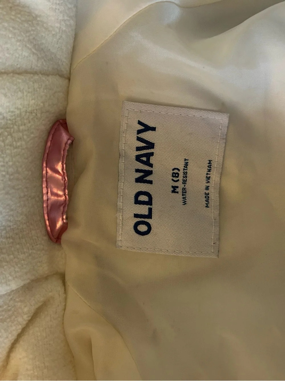 Old Navy Silver and Metallic Pink Puffer jacket